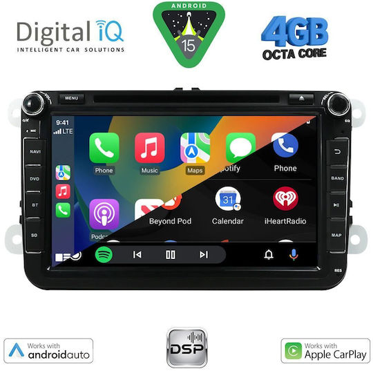 Digital IQ Ηχοσύστημα Αυτοκινήτου 2004-2018 (Bluetooth/USB/AUX/WiFi/GPS/Apple-Carplay/Android-Auto) με Οθόνη Αφής 8"