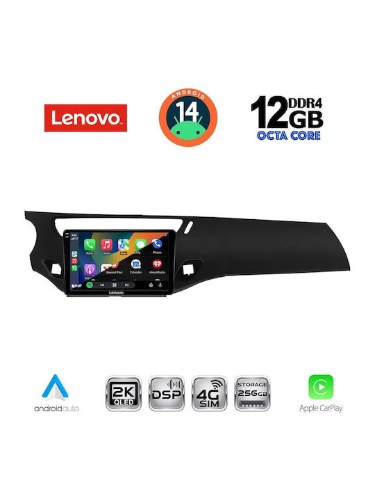 Lenovo Car Audio System for Citroen C3 / DS3 BMW X1 / X3 / X4 2009-2016 (Bluetooth/USB/AUX/WiFi/GPS/Apple-Carplay/Android-Auto) with Touch Screen 9"