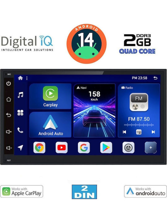 Digital IQ Ηχοσύστημα Αυτοκινήτου 2003-2008 (Bluetooth/USB/AUX/WiFi/GPS/Apple-Carplay/Android-Auto) με Οθόνη Αφής 6.5"