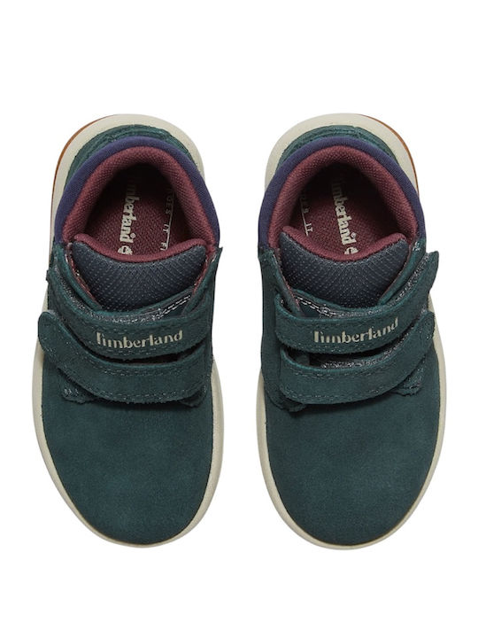 Toddle Tracks Suede Kids Boots with Velcro Green