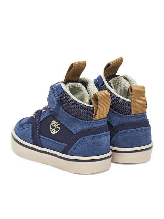 Ghete Copii din Suede cu Velcro Albastru