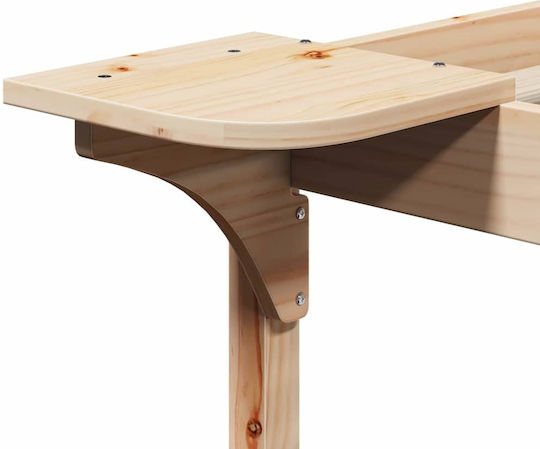 Легло King Size Дървено Натурално с Дъски за Матрак 200x210см