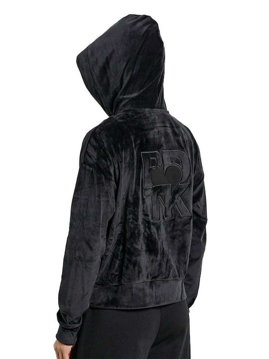 Women's Sweatshirt Jacket Hooded Black