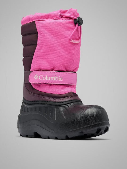 Kinder-Schneestiefeletten mit Klettverschluss Rosa