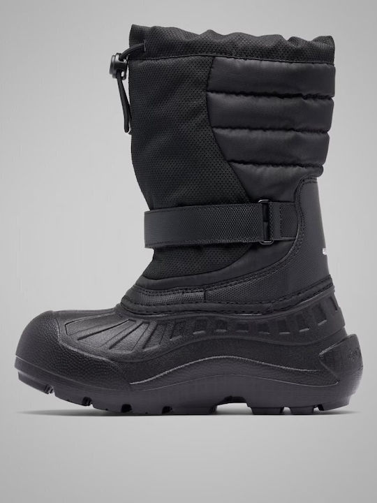 Kinder-Schneestiefeletten mit Klettverschluss Schwarz