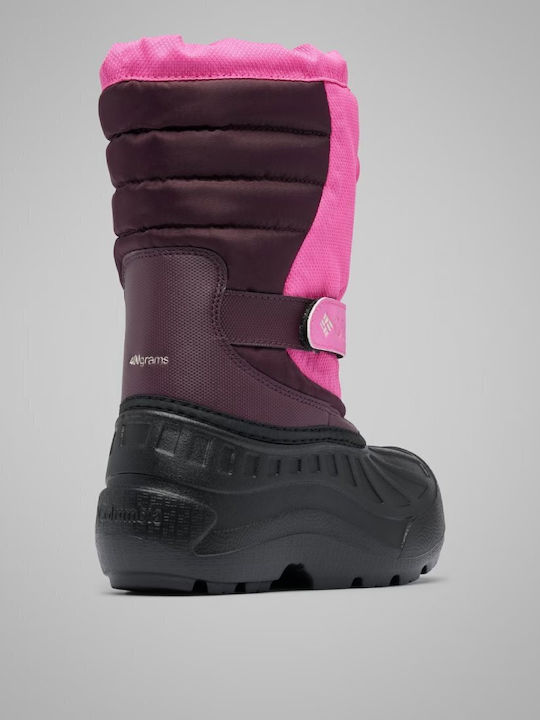 Kinder-Schneestiefeletten mit Klettverschluss Rosa