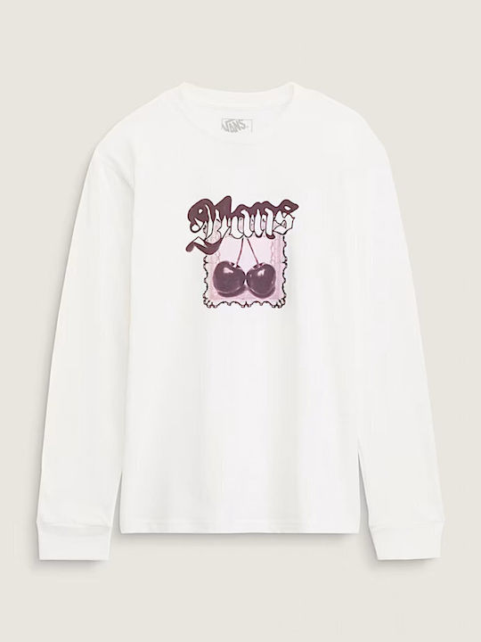 Women's Blouse White, Cherry