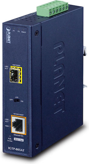 Planet Media Converter 1000Base-SX / LX to 10/100/1000Base-T 802.3at PoE