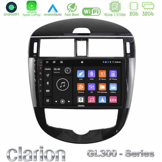 Clarion Auto-Audiosystem für Nissan Navara / Pfadfinder 2006-2012 (Bluetooth/USB/AUX/WiFi/GPS/Apple-Carplay/Android-Auto) mit Touchscreen 9"