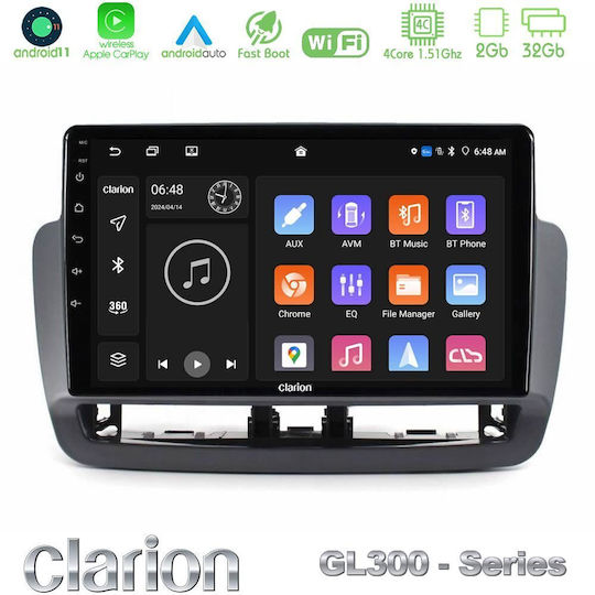 Clarion Auto-Audiosystem für Nissan Navara / Pfadfinder 2006-2012 (Bluetooth/USB/AUX/WiFi/GPS/Apple-Carplay/Android-Auto) mit Touchscreen 9"