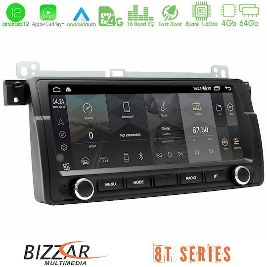 Bizzar Car Audio System for BMW E46 / Series 3 1998 2006 (Bluetooth/USB/WiFi/GPS/Apple-Carplay/Android-Auto) with Touch Screen 8.8"