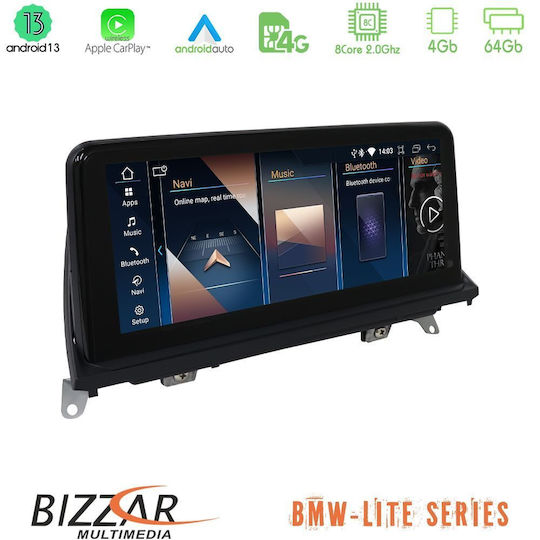 Bizzar Sistem Audio Auto pentru BMW X5 / X6 / X5 (E70) / X6 (E71) 2007-2010 (Bluetooth/USB/AUX/WiFi/GPS/Apple-Carplay/Android-Auto/Partitură)
