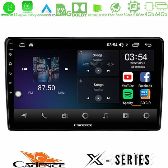 Cadence Ηχοσύστημα Αυτοκινήτου για Nissan Navara / Pathfinder 2006-2011 (Bluetooth/USB/WiFi/GPS/Apple-Carplay/Android-Auto) με Οθόνη Αφής 9"