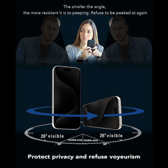 Anank 2.5d 360° Privacy Screen Protector Iphone 14 Black