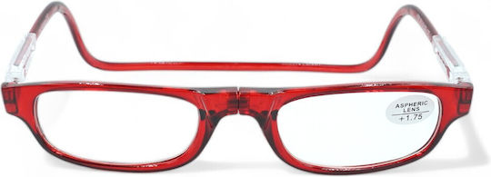 Optosquad Lesebrille +2.75 mit Magnet in Rot Farbe A0083