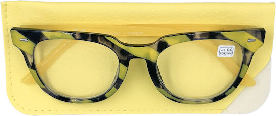Optosquad Reading Glasses +4.00 in Yellow color OPT6525-3