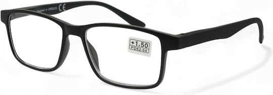 Optosquad Clip On Reading Glasses +2.00 with Magnet in Black Colour OPT2025-2