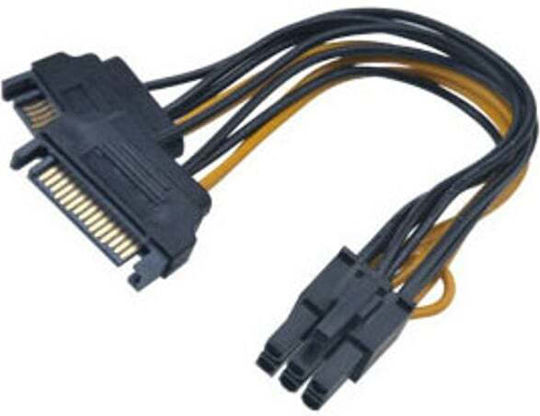 Akasa 15-изводен Sata - 6-пинов PCIe Кабел 0.15м Многоцветен (AK-CBPW13-15)