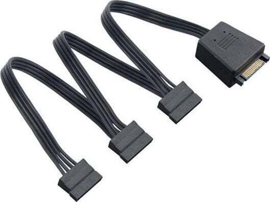 Silverstone 15-Pin Sata - 15-Pin Sata Cable Μαύρο SST-CP06-L