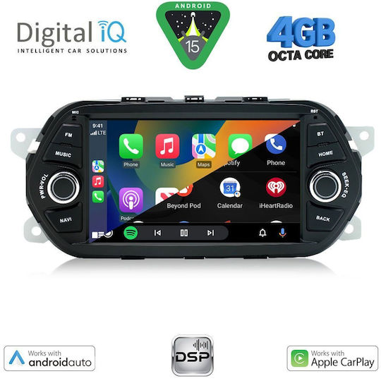 Digital IQ Ηχοσύστημα Αυτοκινήτου για Fiat Tipo 2015-2023 (Bluetooth/USB/WiFi/GPS/Apple-Carplay/Android-Auto) με Οθόνη Αφής 7"