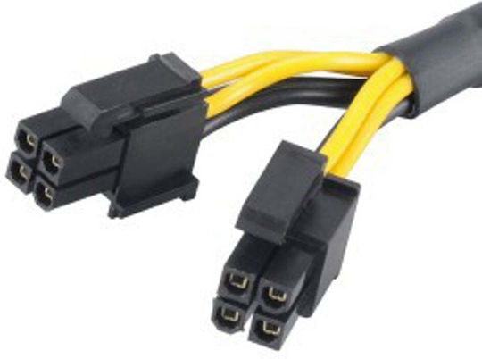 Akasa 4-Pin EPS - 8-Pin EPS Cable 0.15m Μαύρο AK-CBPW10-15BK