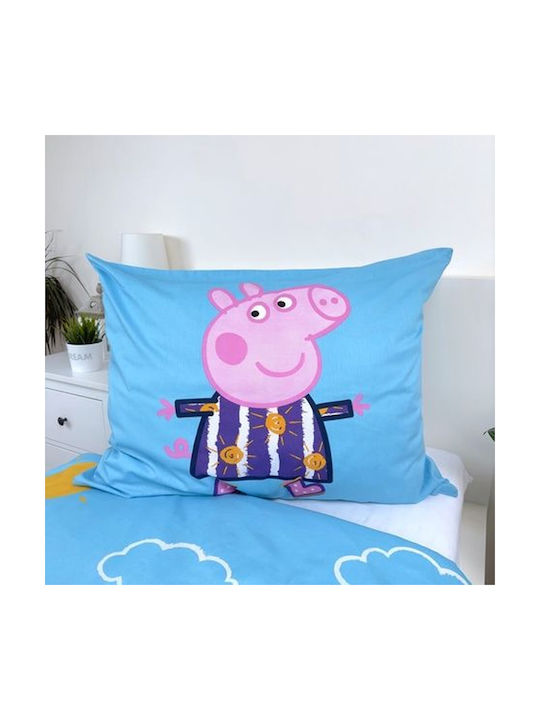 Halantex Kids Duvet Cover Set Single with Pillowcase Cotton Light Blue 137x200cm
