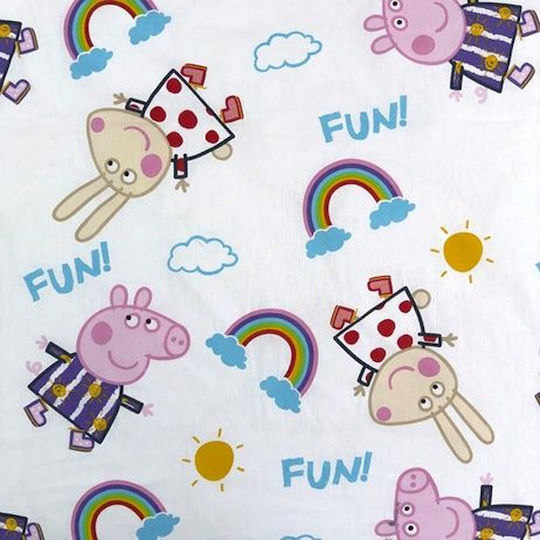 Halantex Halantex Kinderbettbezug Set Einzel mit Kissenbezug Baumwolle Hellblau 137x200cm