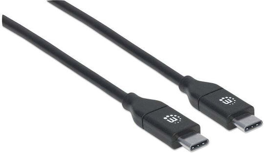Manhattan USB 2.0 Kabel USB-C männlich - USB-C 100W PD Schwarz 2m 355247