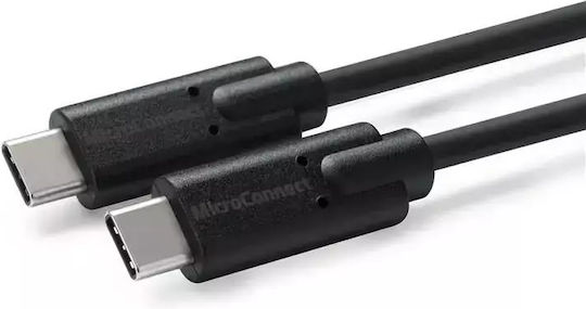 Microconnect Cablu USB 2.0 USB-C Masculin - USB-C 100W PD Negru 1m USB3.1CC1