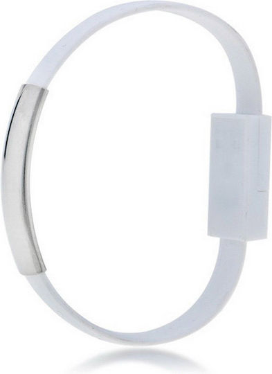 Akyga Flat USB 3.1 Cablu USB-C bărbătesc - USB-A Alb 0.23m (AK-AD-47)