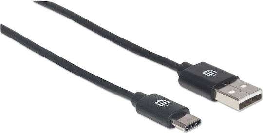 Manhattan USB Typ-C Kabel USB 2.0 männlich USB-A Schwarz 3m 216282