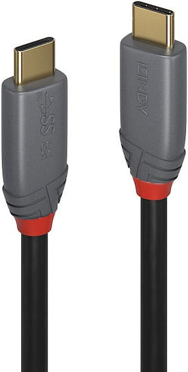 Lindy USB 2.0 Cable USB-C Male - USB-C PD Gray 0.5m