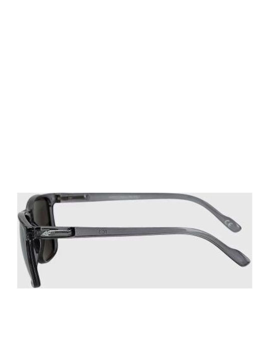 4F Men's Sunglasses with Black Plastic Frame and Black Polarized Mirror Lens 4FWMM00ASUNU071-21S