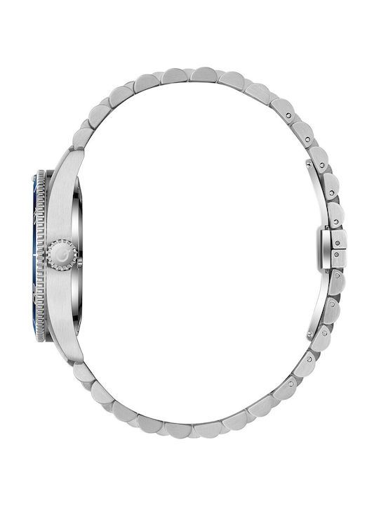 Quantum Adrenaline Men's Watch Chronograph Battery with Silver Metal Bracelet