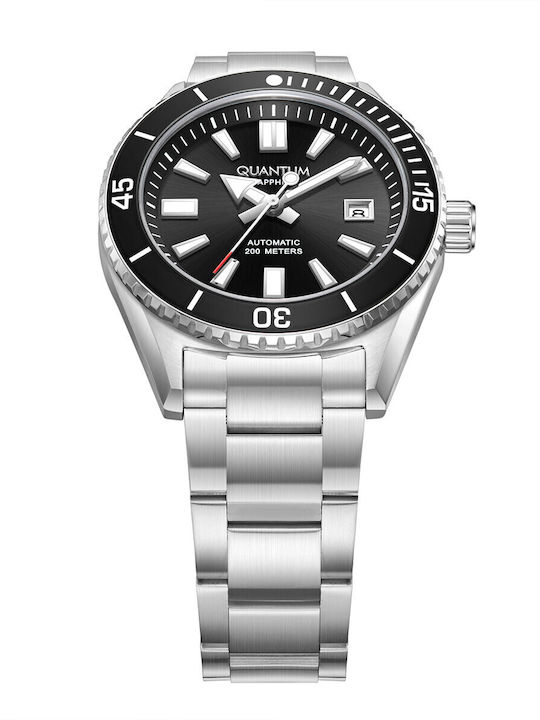 Quantum Men's Watch Automatic with Silver Metal Bracelet