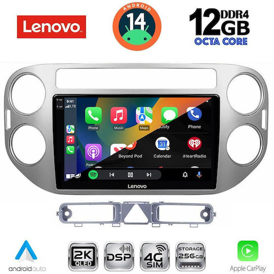 Lenovo Ηχοσύστημα Αυτοκινήτου για BMW X1 / X3 / X4 Volkswagen Tiguan 2004-2011 με Clima (Bluetooth/USB/WiFi/GPS/Apple-Carplay/Android-Auto) με Οθόνη Αφής 9"