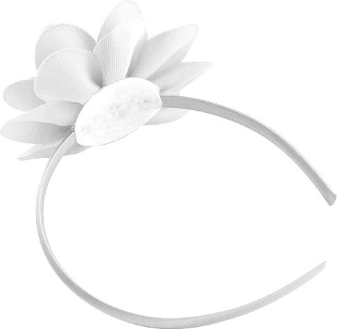 Hair Headband Satin Flowers Various Colors Dahlia