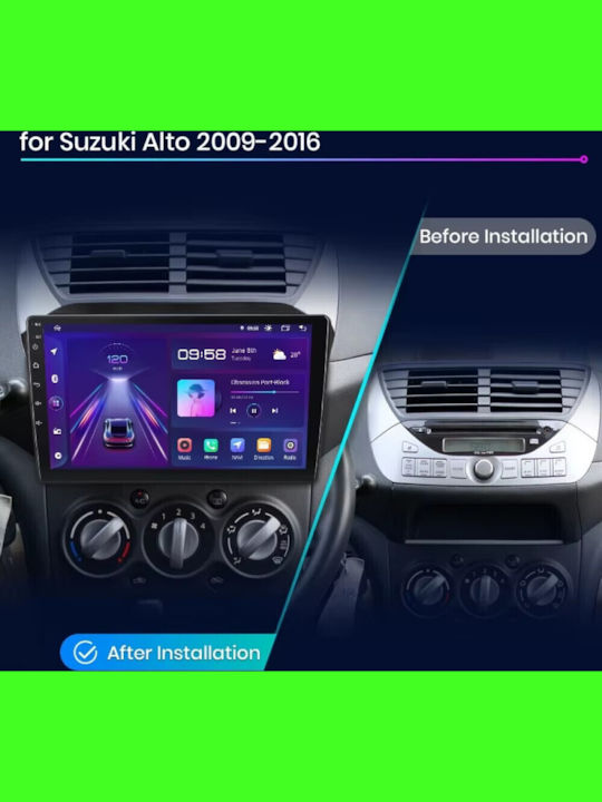 Auto-Audiosystem für Suzuki Hoch 2009-2016 (Bluetooth/USB/WiFi/GPS/Apple-Carplay/Android-Auto) mit Touchscreen 9"