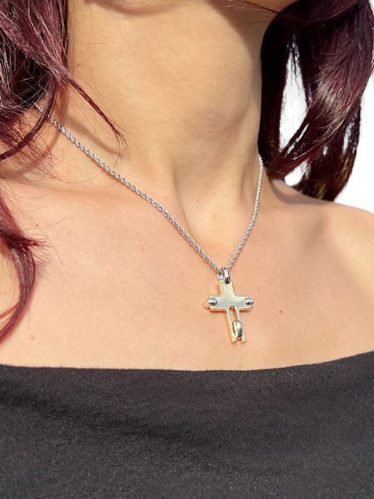 Xryseio Women's White Gold Cross 18K