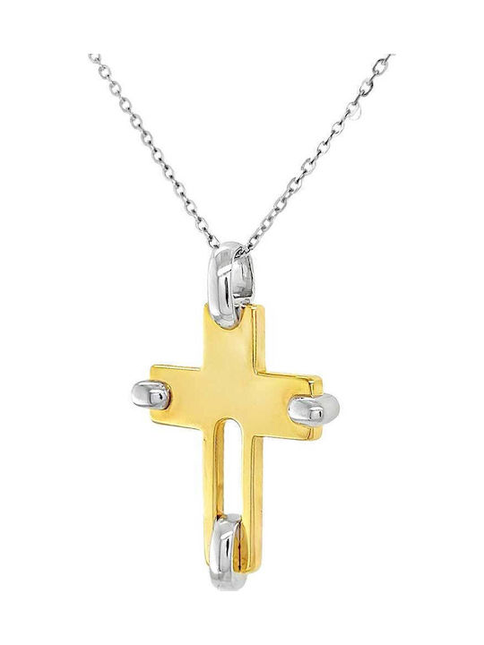 Xryseio Women's White Gold Cross 18K