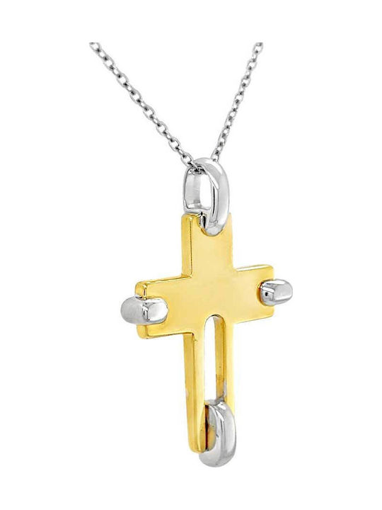 Xryseio Women's White Gold Cross 18K