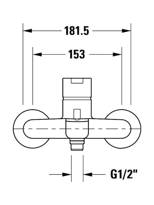 Duravit Αναμεικτική Μπαταρία Μπανιέρας Ασημί
