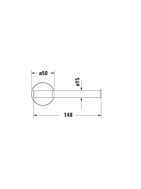 Duravit Wandmontiert Papierhalter Metallisch 4053424693811