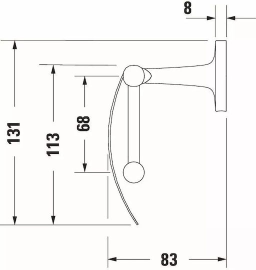 Duravit Стенен Държач За Хартия Бронзов
