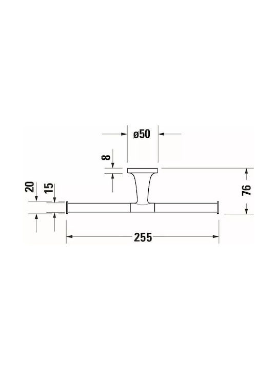 Duravit De perete Suport de hârtie Metal Auriu 4067116086874