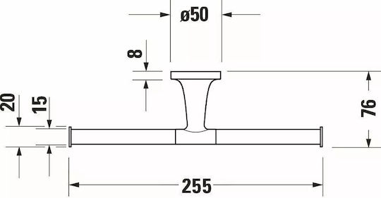 Duravit Стенен Държач За Хартия Бронзов