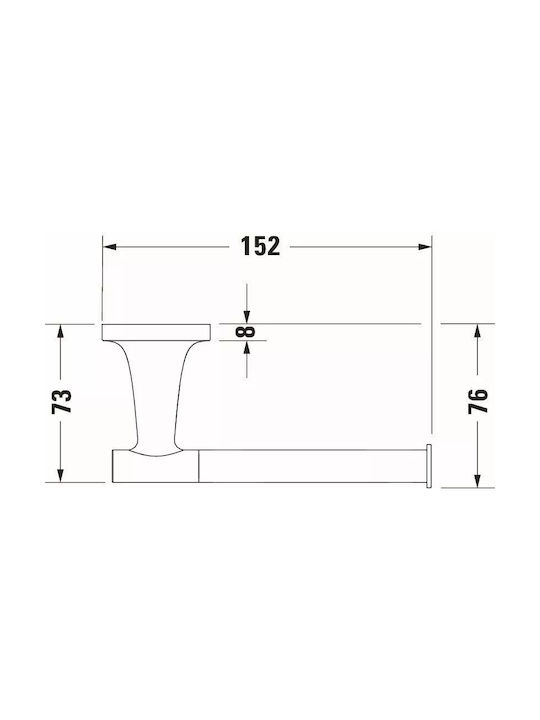 Duravit De perete Suport de hârtie Metal Bronz 4067116086898