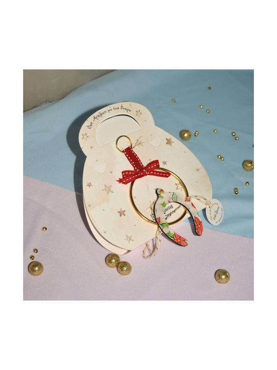 LiebeQueen Handmade Hanging Lucky Charm Horseshoe Gold made of Wood 1pcs