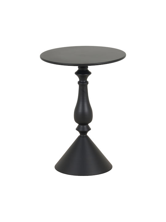 Round Side Table Lalou Metal Black Shade L40xW40xH55cm.