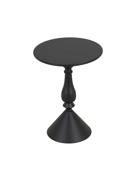 Round Side Table Lalou Metal Black Shade L40xW40xH55cm.